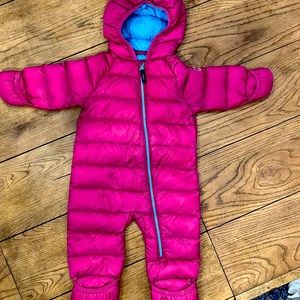 L.L.Bean Baby Snowsuit, Size 3-6 mo, Magenta